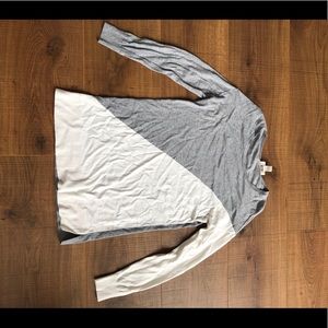 Grey and white sweater